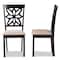 Baxton Studio Samwell Sand Upholstered and Dark Brown Wood 2-Piece Dining Chair Set 171-10955 - alternate 5